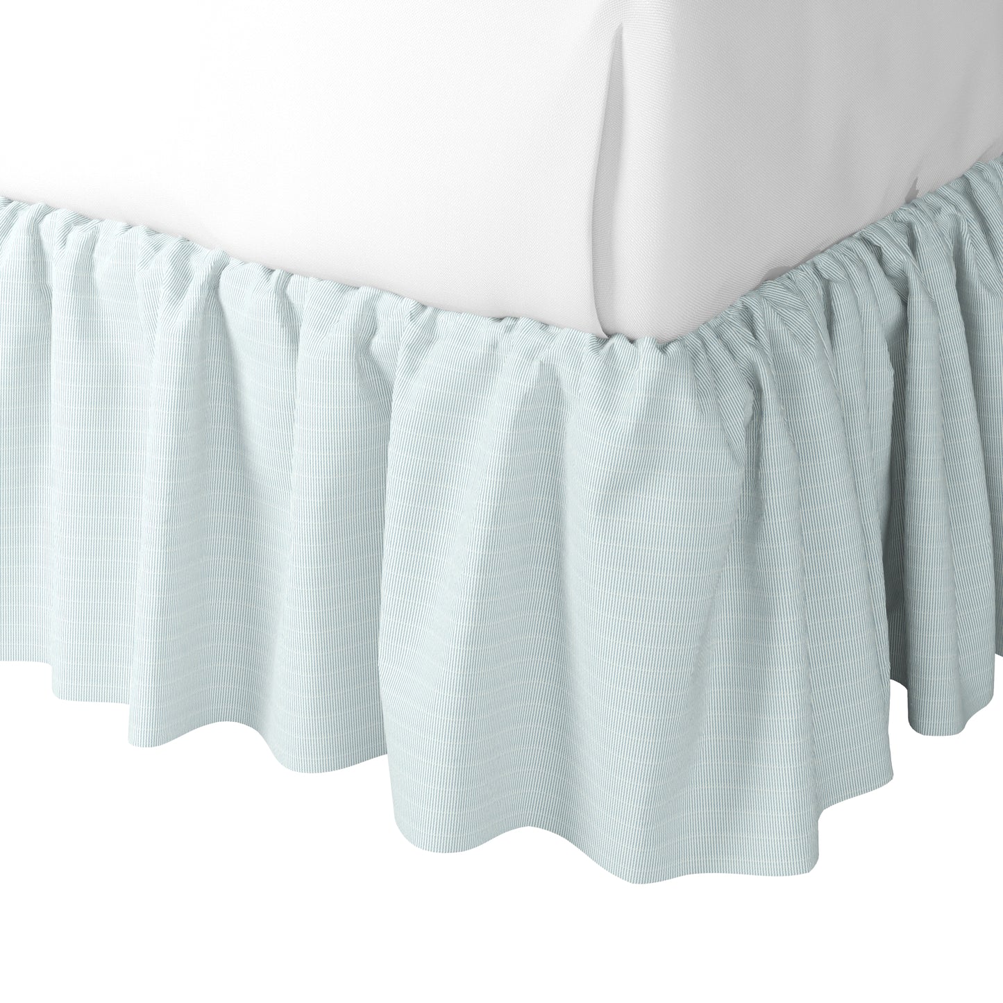 Ruffle Bedskirt in Baldwin - Baby Blue