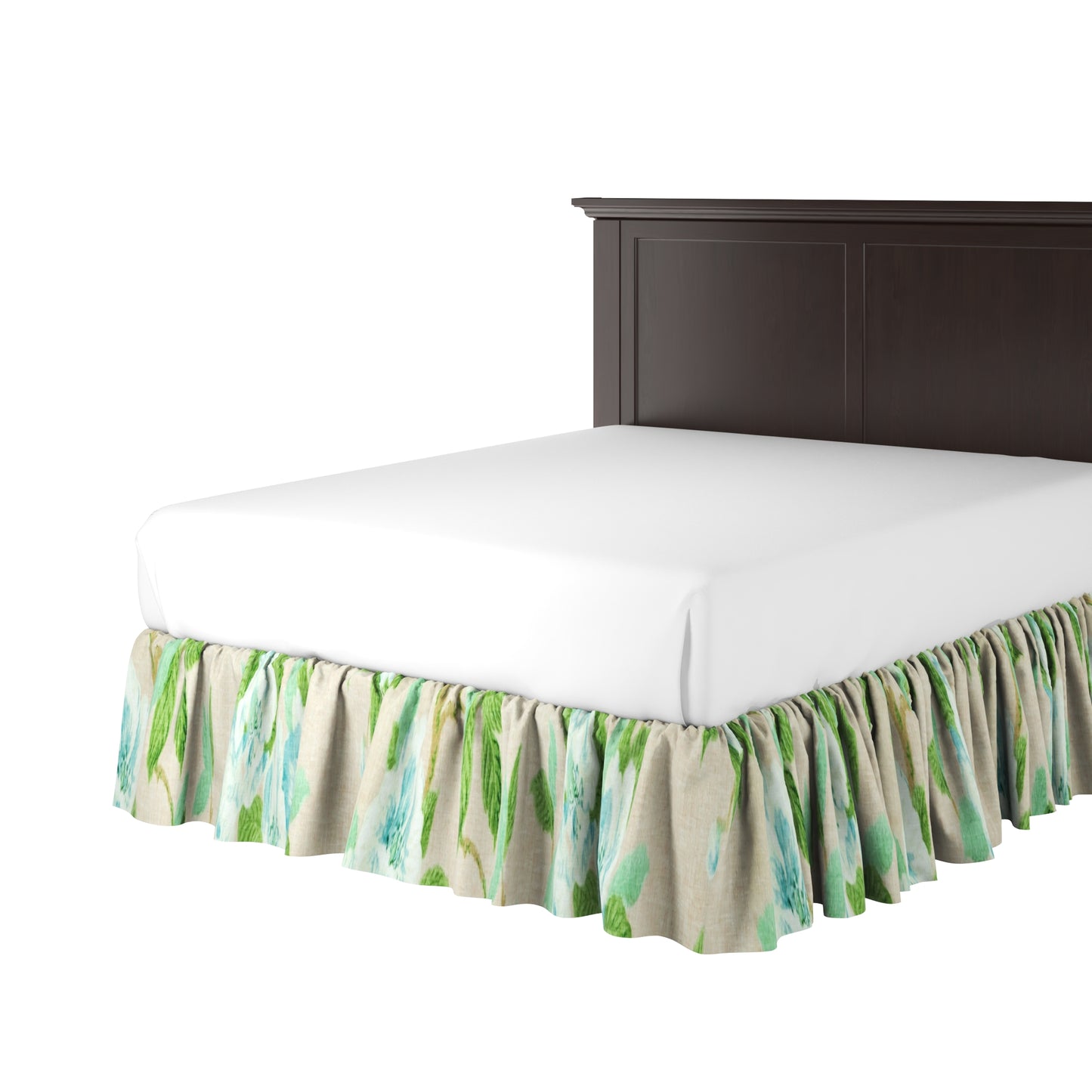 Ruffle Bedskirt in Grandma's Floral - Pink