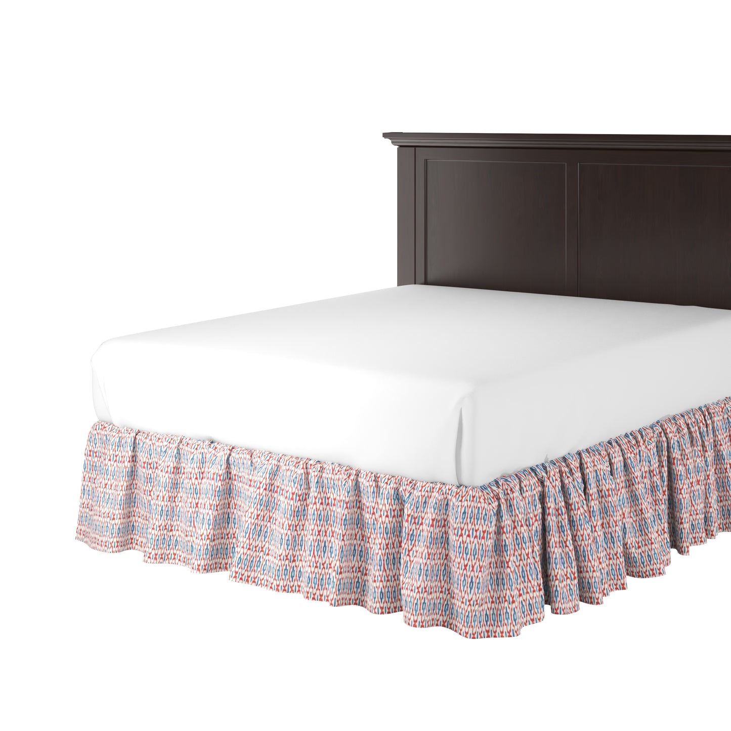 Ruffle Bedskirt in Positive Print - Americana