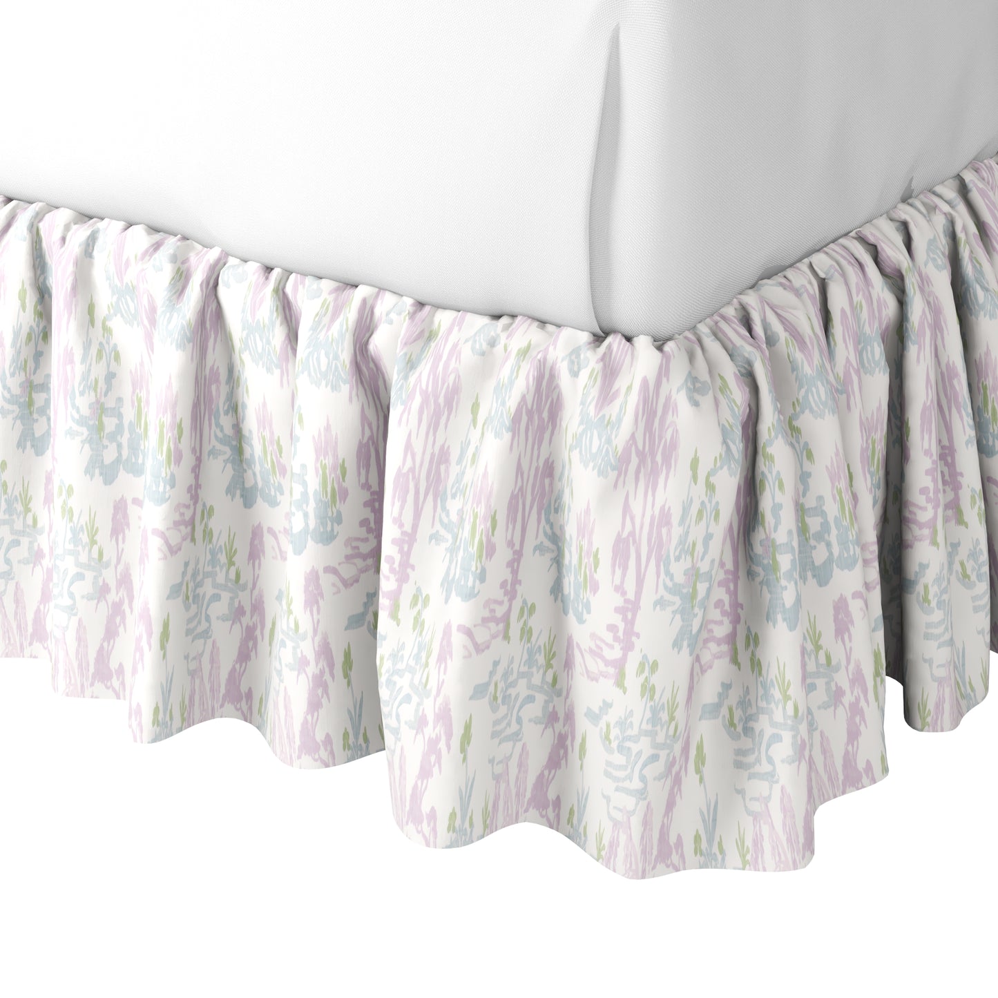 Ruffle Bedskirt in Meadow - Lavender