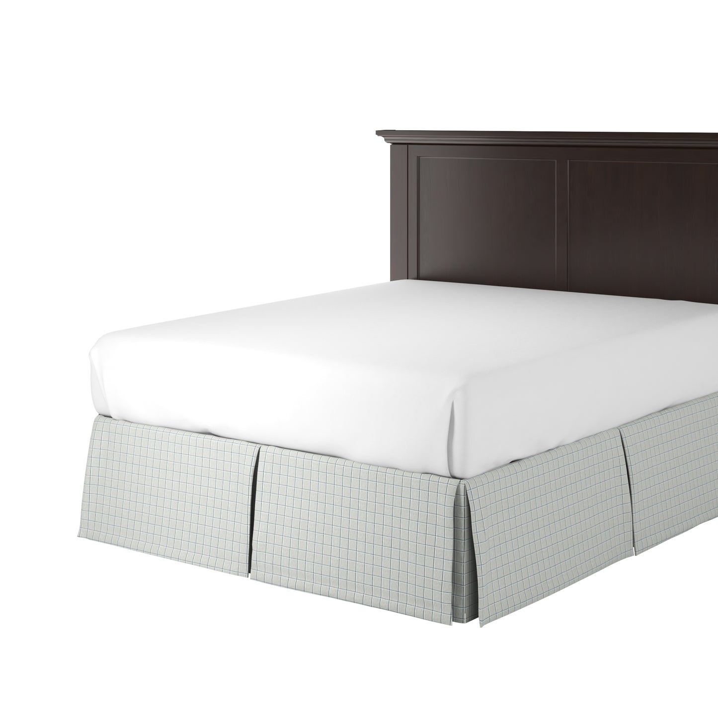 Tailored Bedskirt in Check With Me - Feather