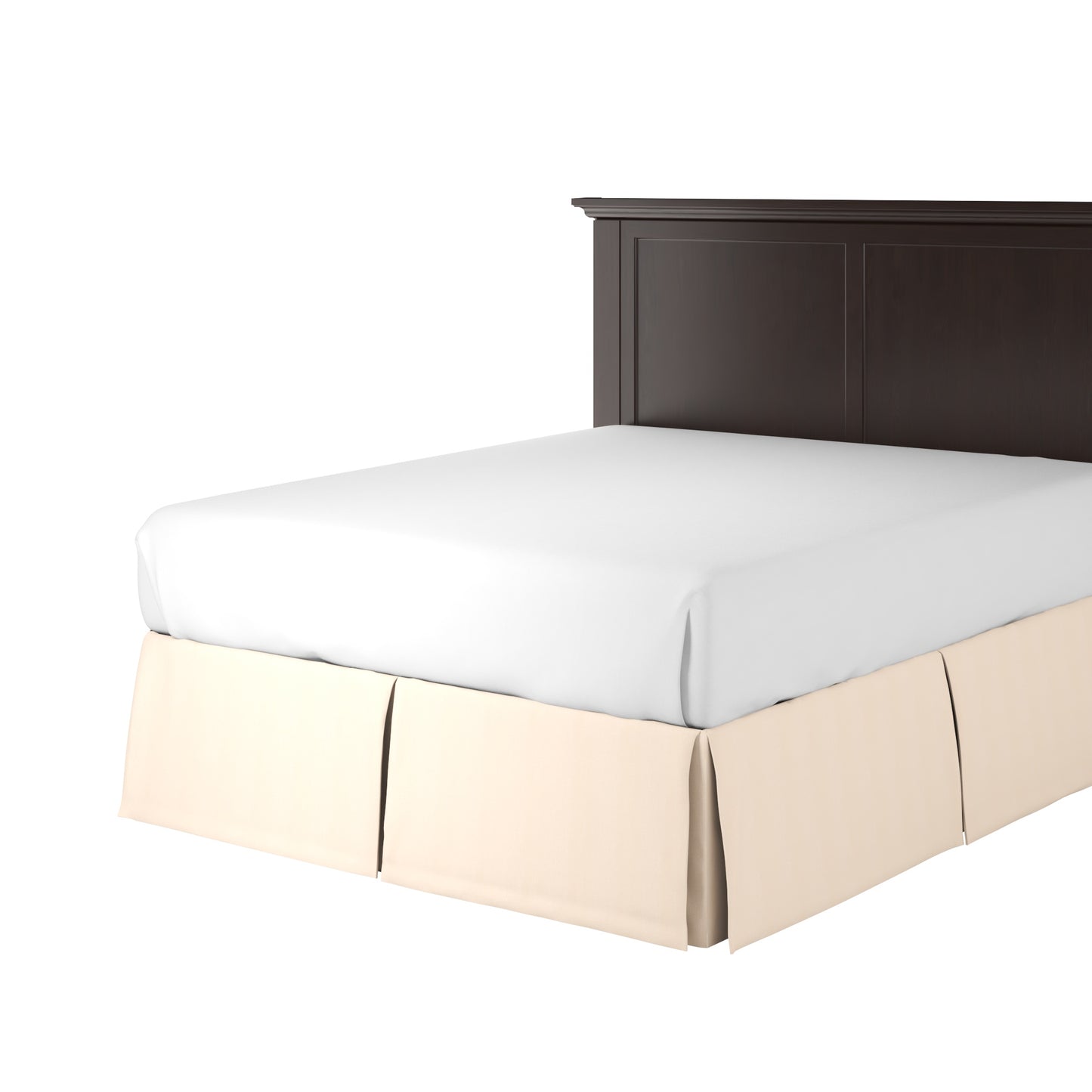 Tailored Bedskirt in Slubby Linen - Cream