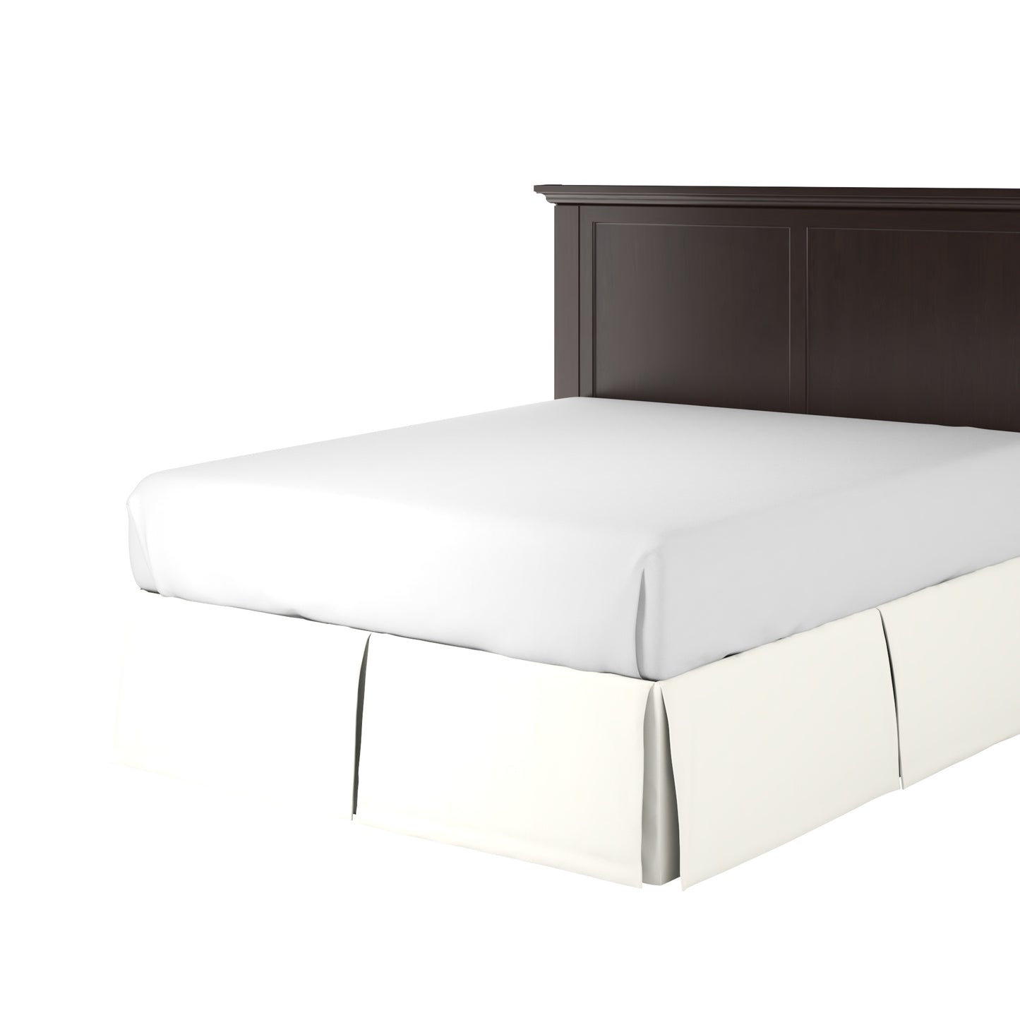 Tailored Bedskirt in Slubby Linen - White