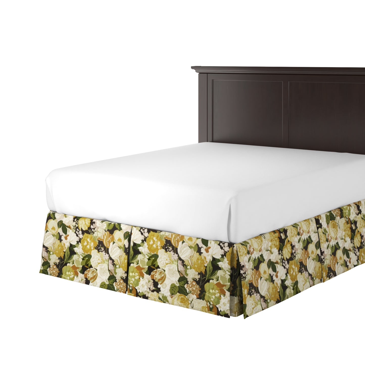 Tailored Bedskirt in Garden Tea Time - Moonglow