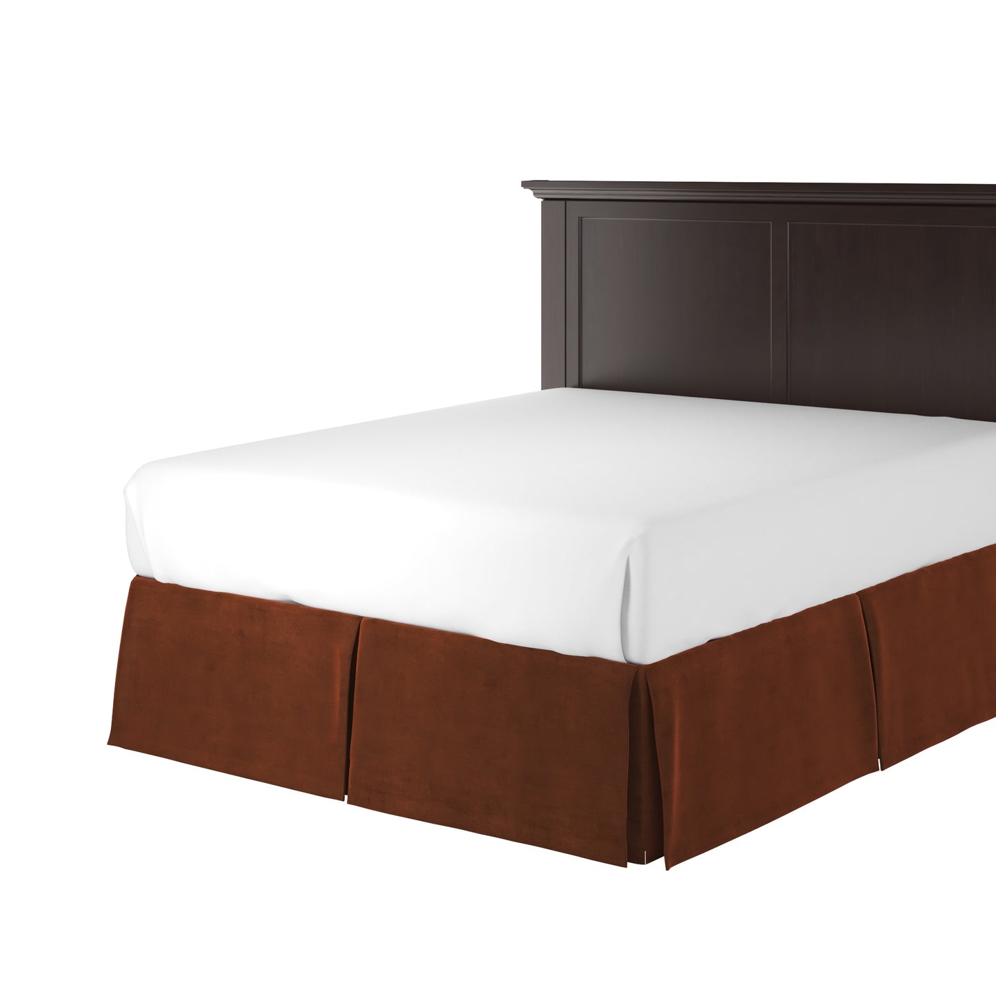 Tailored Bedskirt in Classic Velvet - Spice