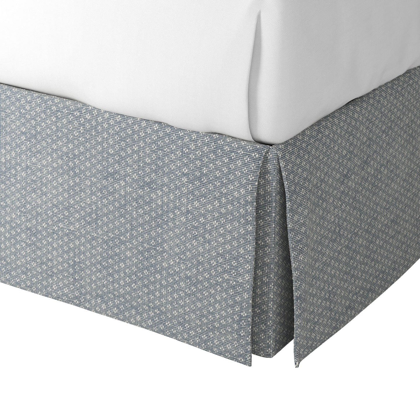 Tailored Bedskirt in Ditsy - Indigo