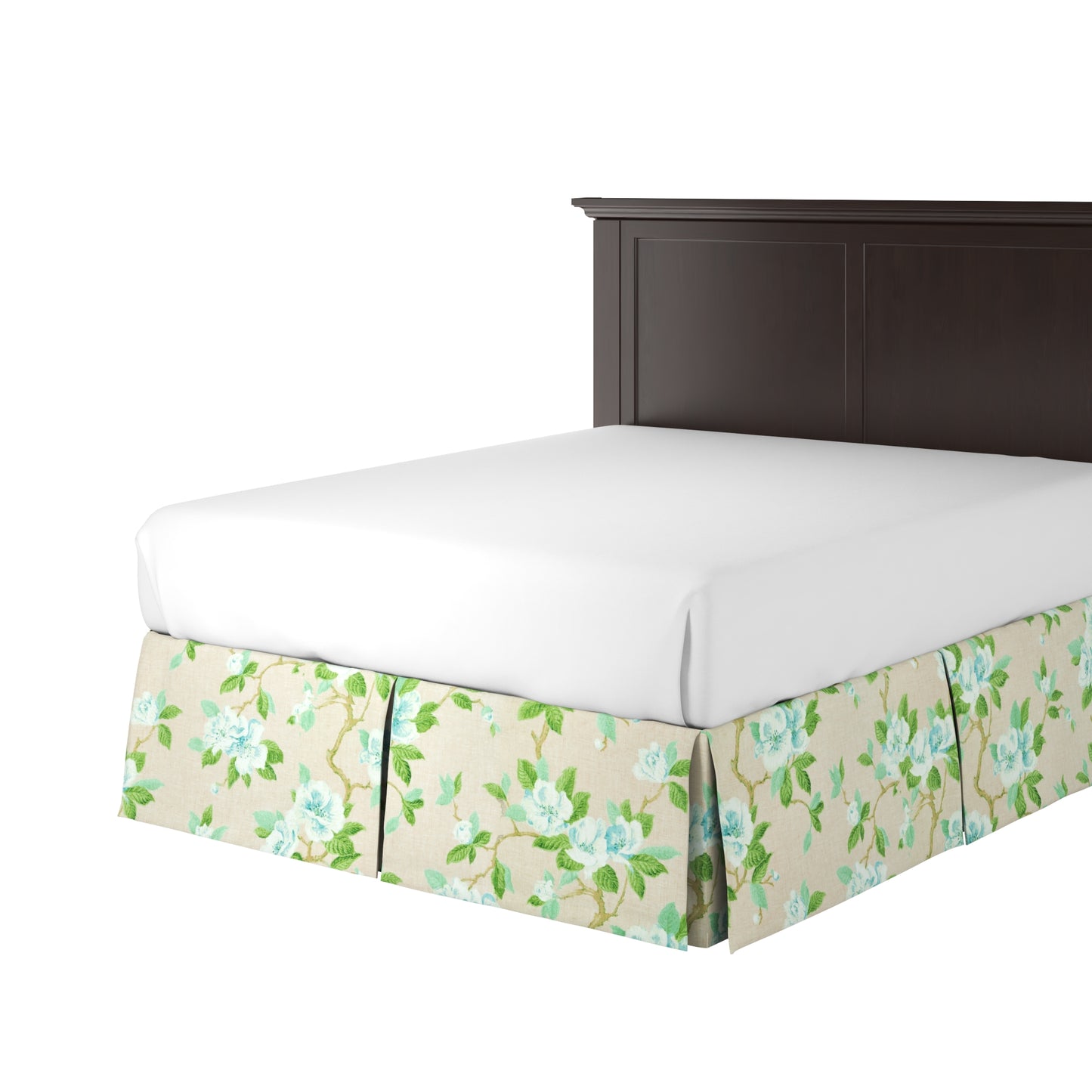 Tailored Bedskirt in Grandma's Floral - Pink