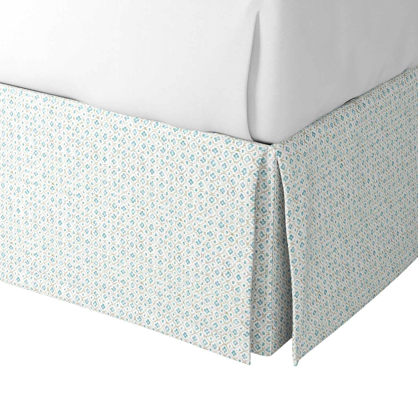 Tailored Bedskirt in Positive Print - Rain
