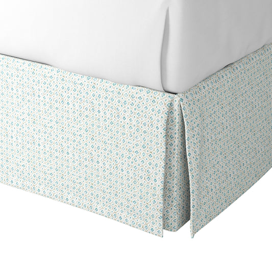 Tailored Bedskirt in Positive Print - Rain