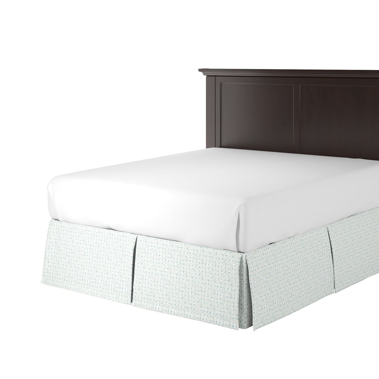 Tailored Bedskirt in Positive Print - Rain