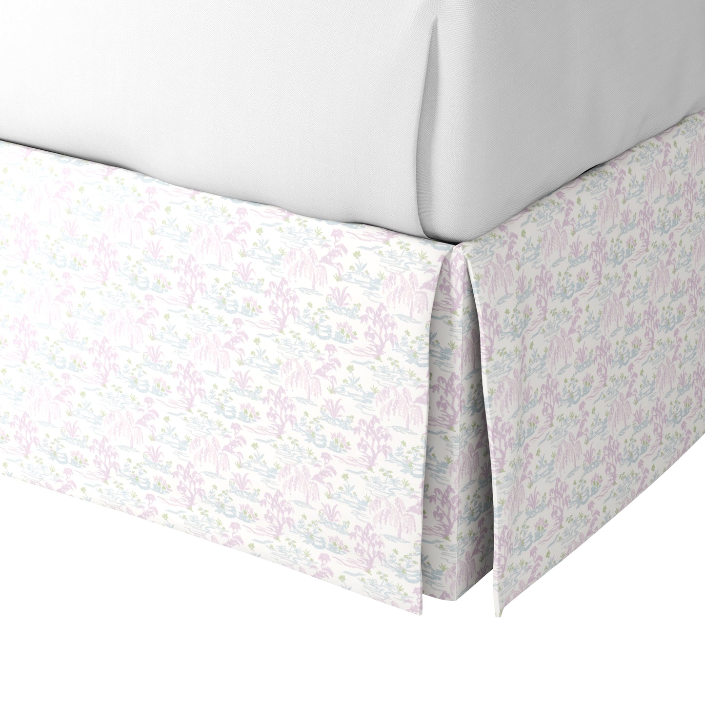 Tailored Bedskirt in Meadow - Lavender