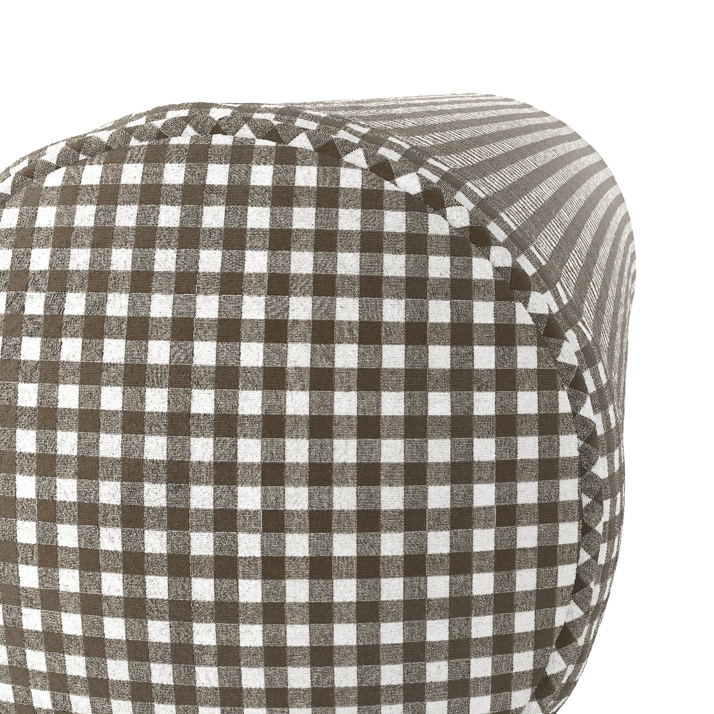 Bolster Pillow in Gingham - Chestnut