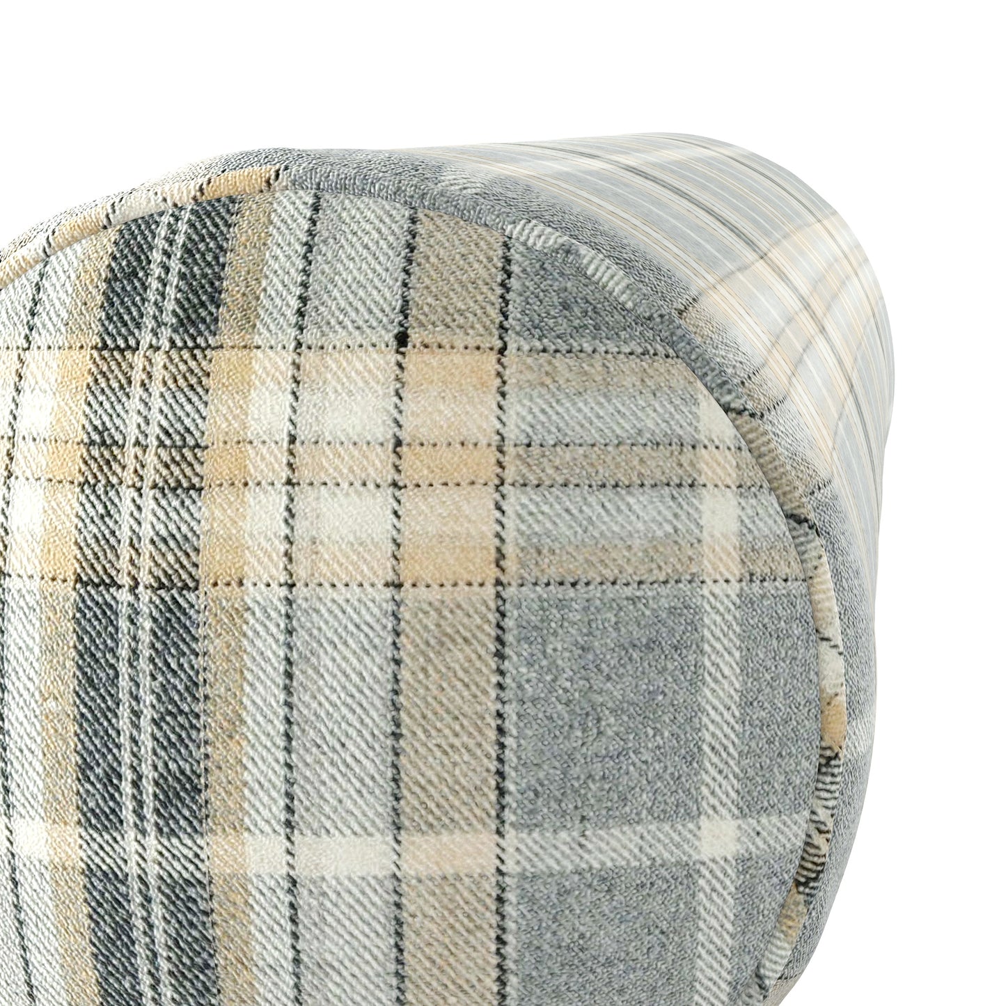 Bolster Pillow in Tartan - Thunder