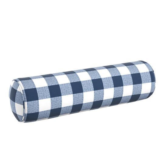 Bolster Pillow in Buffalo Check - Navy
