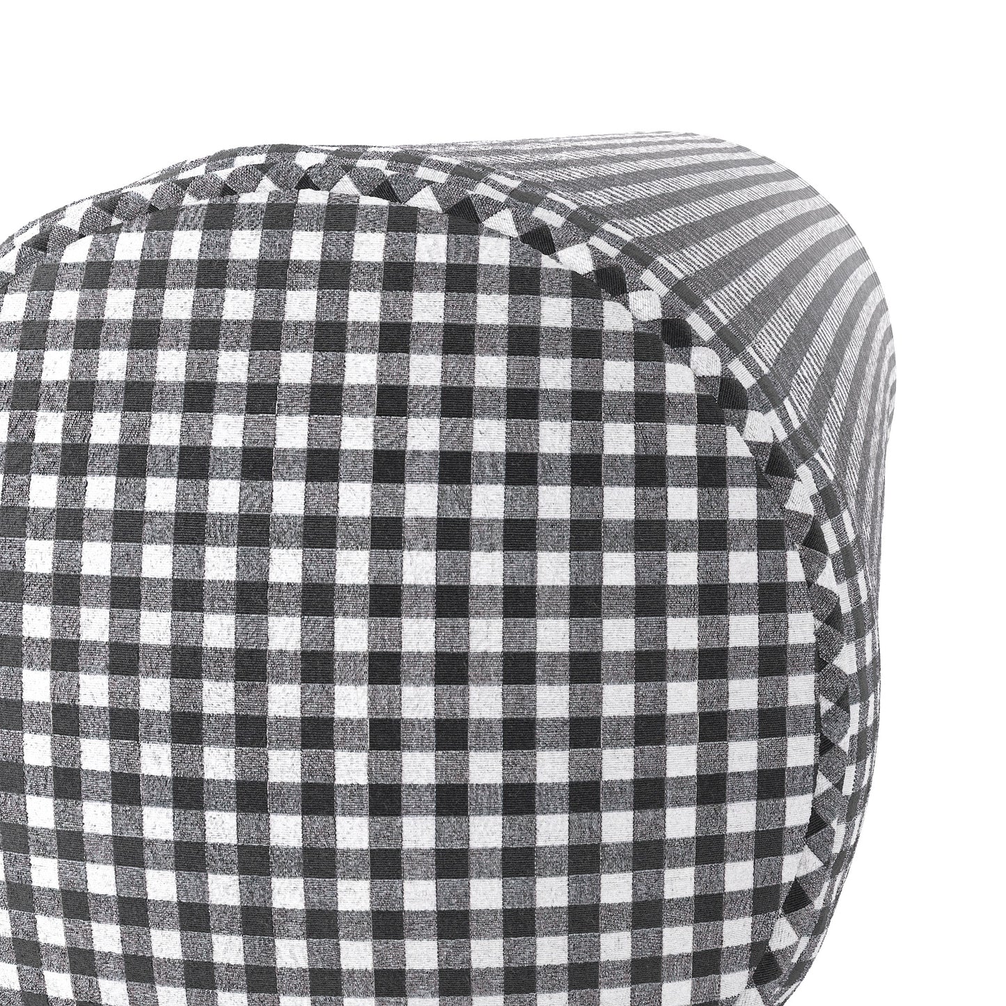 Bolster Pillow in Gingham - Black