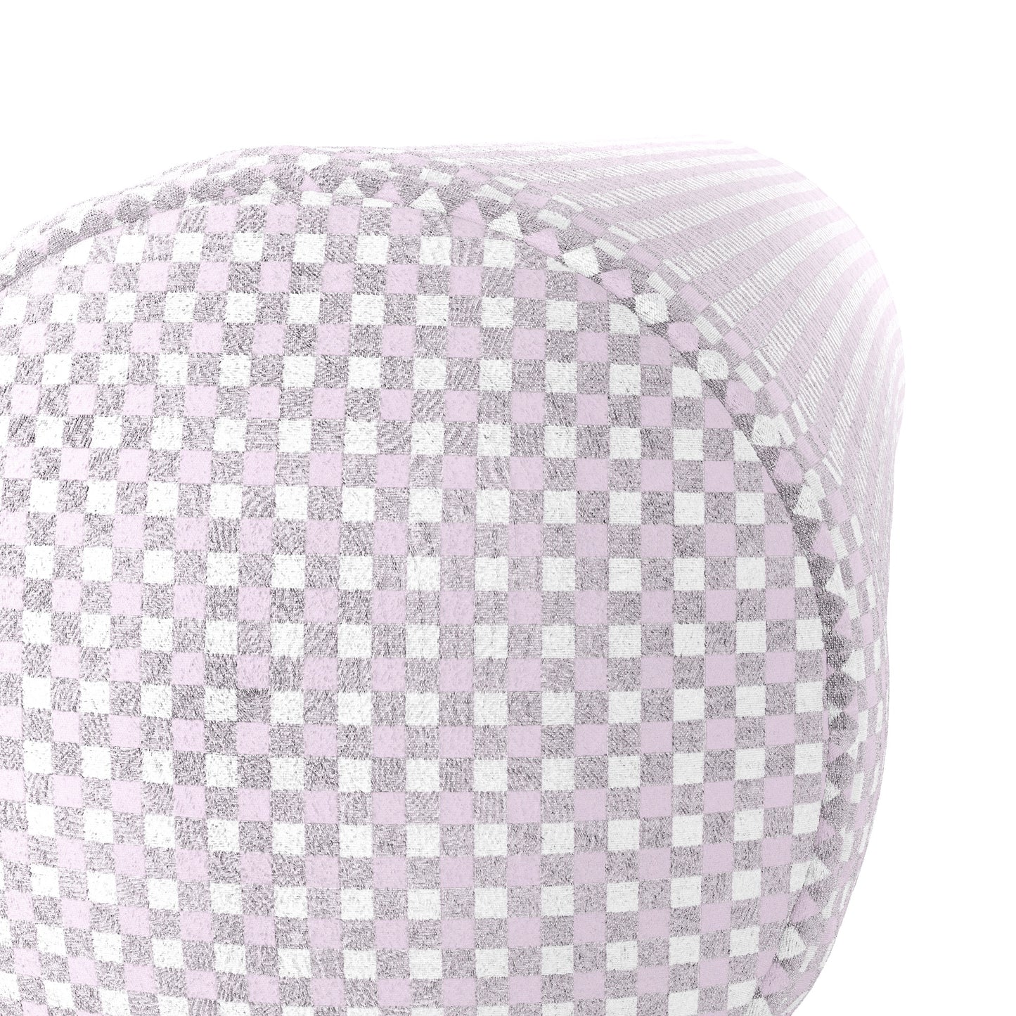Bolster Pillow in Gingham - Lilac