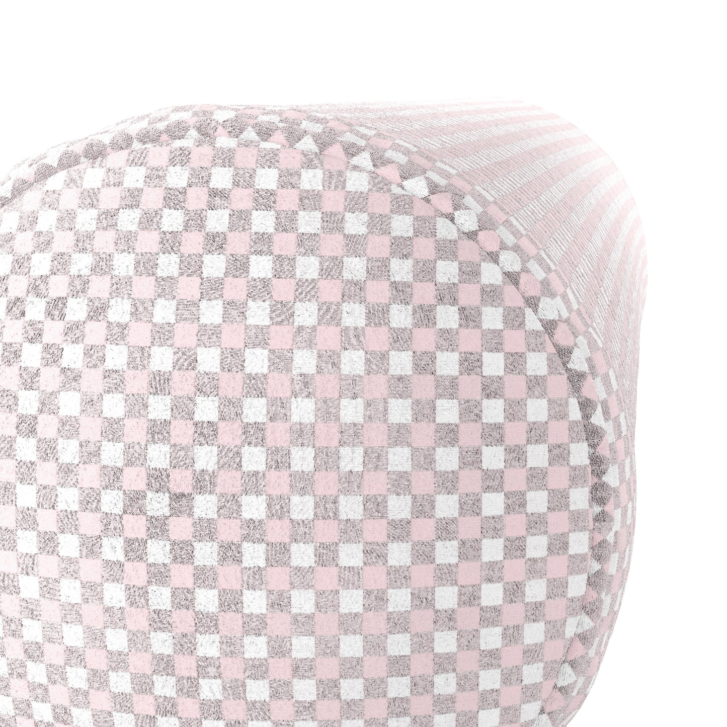 Bolster Pillow in Gingham - Light Pink
