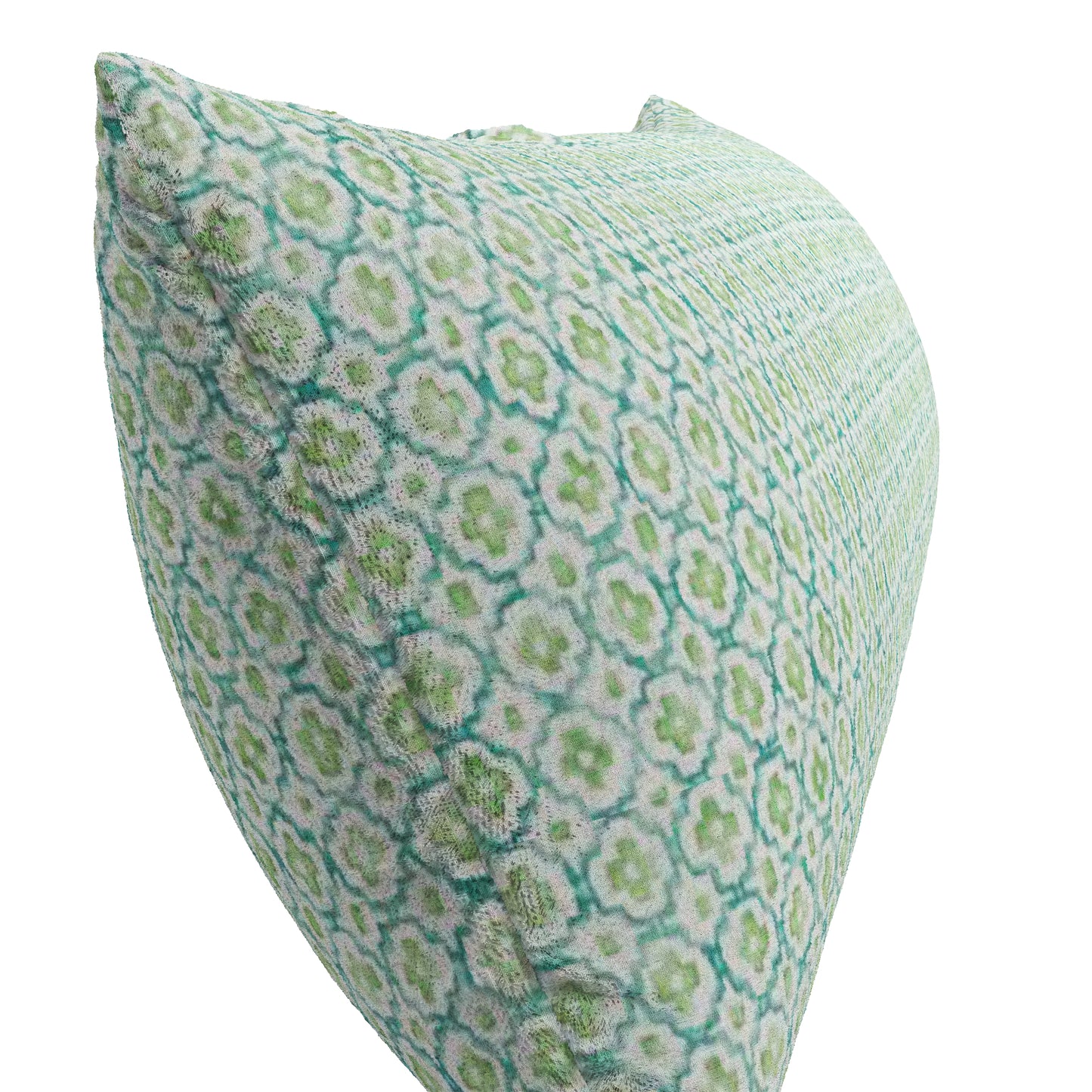 Large Lumbar Pillow in Positive Print - Emerald