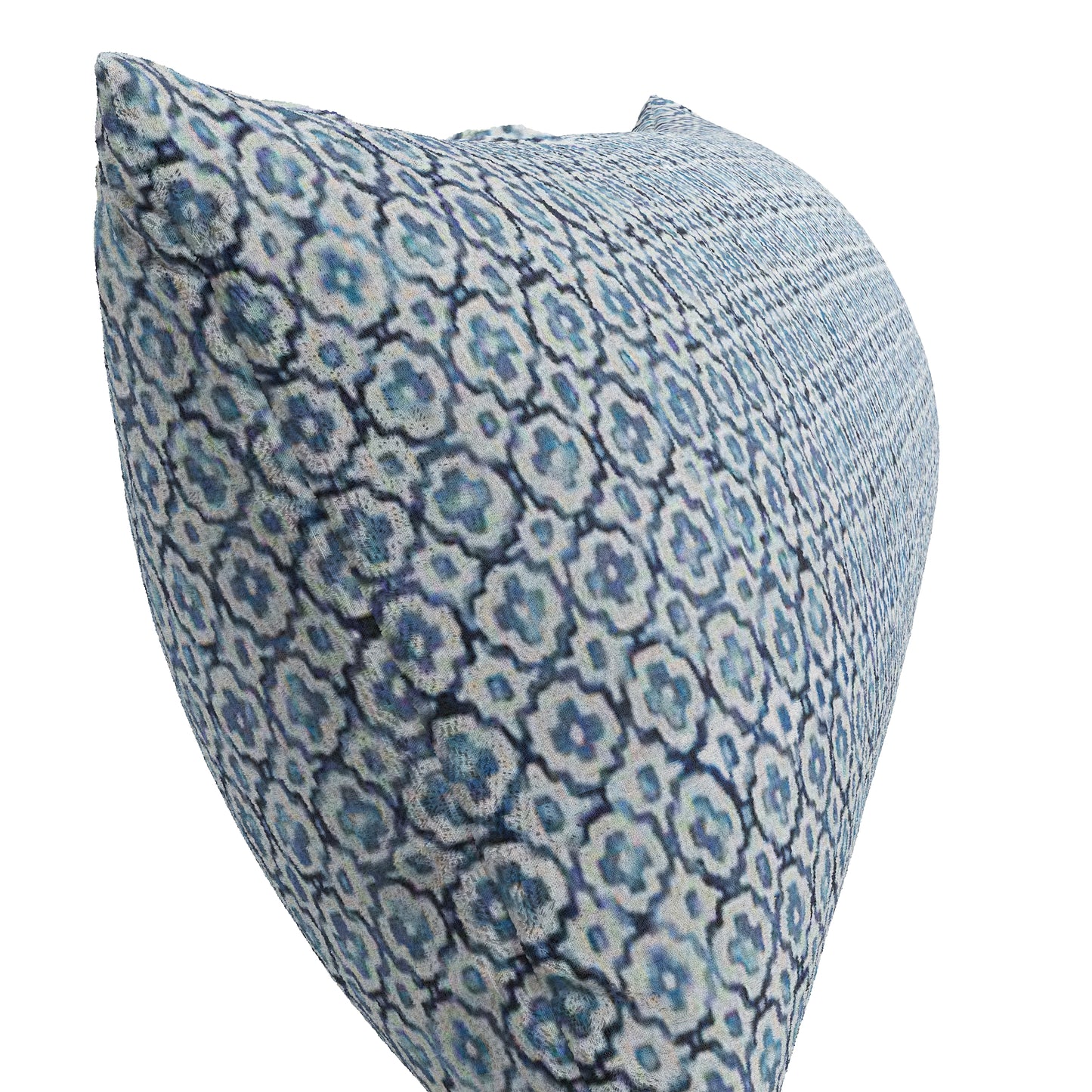 Large Lumbar Pillow in Positive Print - Azure