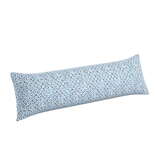 Large Lumbar Pillow in Positive Print - Azure