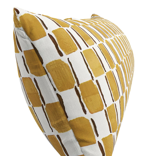 Large Lumbar Pillow in Checking In - Honey