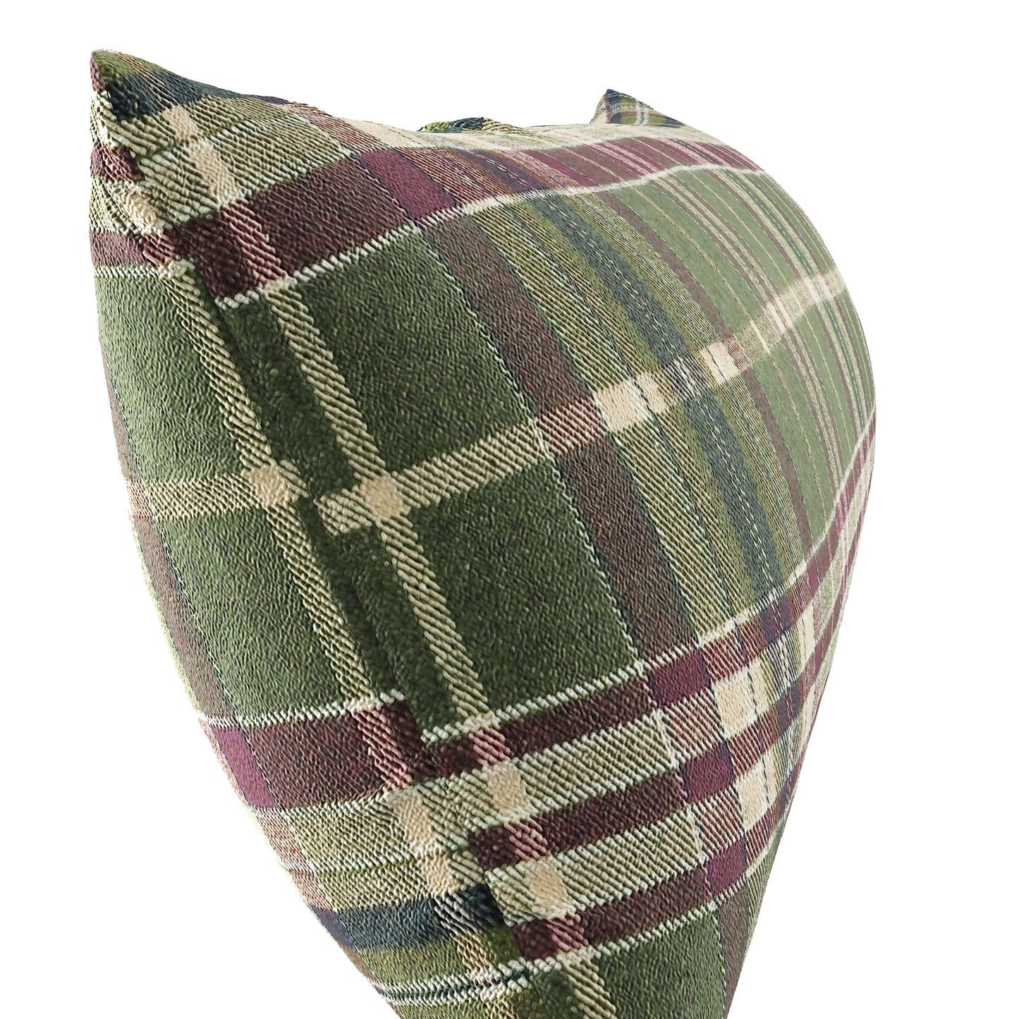 Large Lumbar Pillow in Tartan - Evergreen