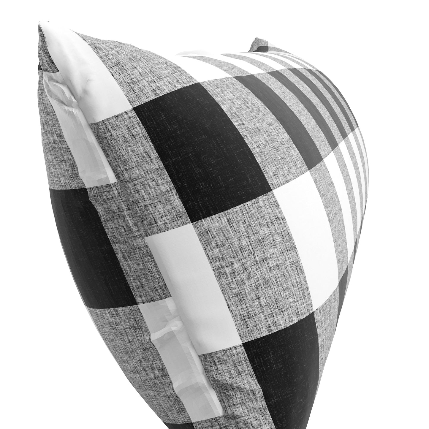 Large Lumbar Pillow in Buffalo Check - Black