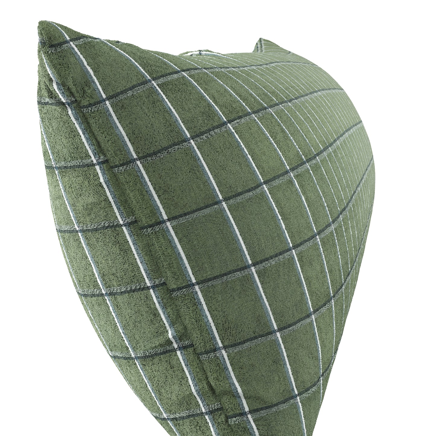 Large Lumbar Pillow in Check With Me - Pine