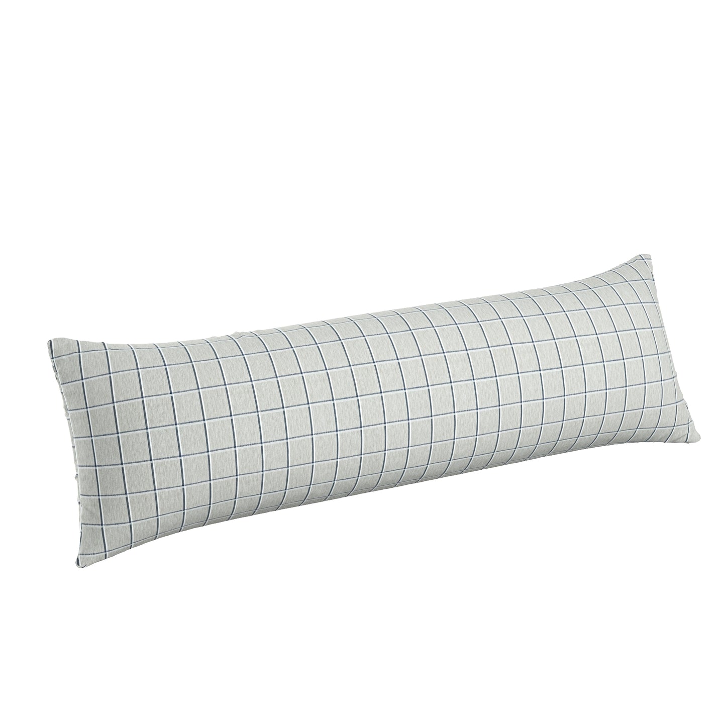 Large Lumbar Pillow in Check With Me - Feather