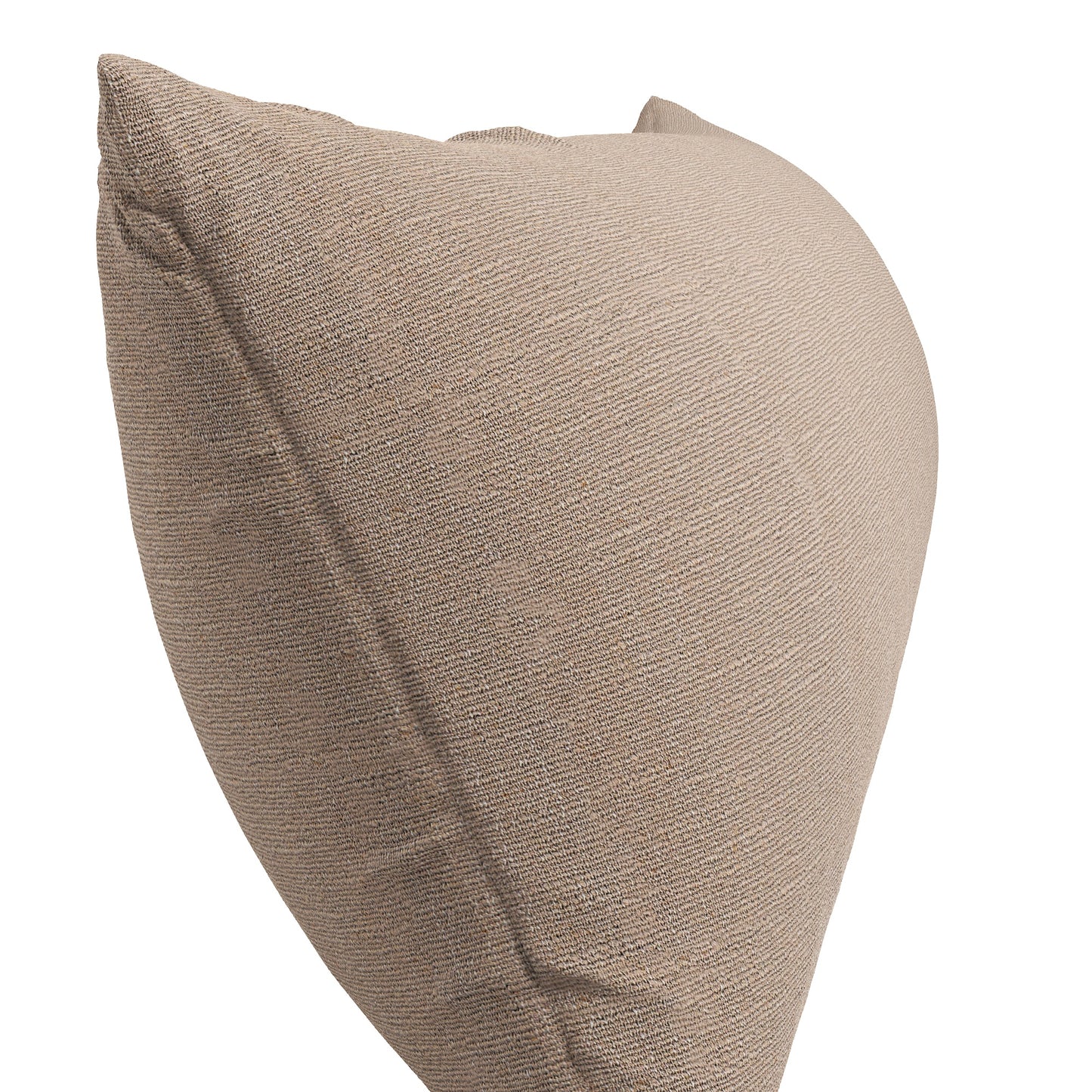 Large Lumbar Pillow in Slubby Linen - Caramel