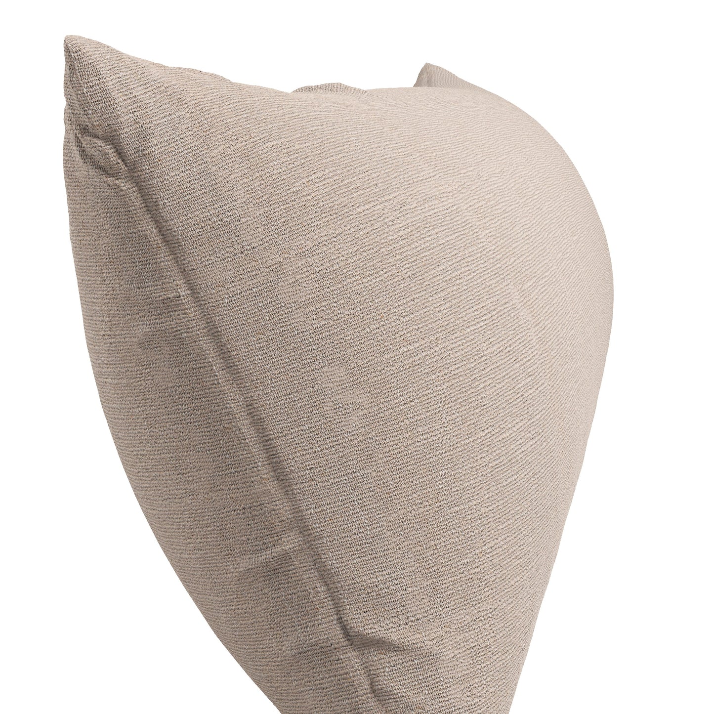 Large Lumbar Pillow in Slubby Linen - Cashmere