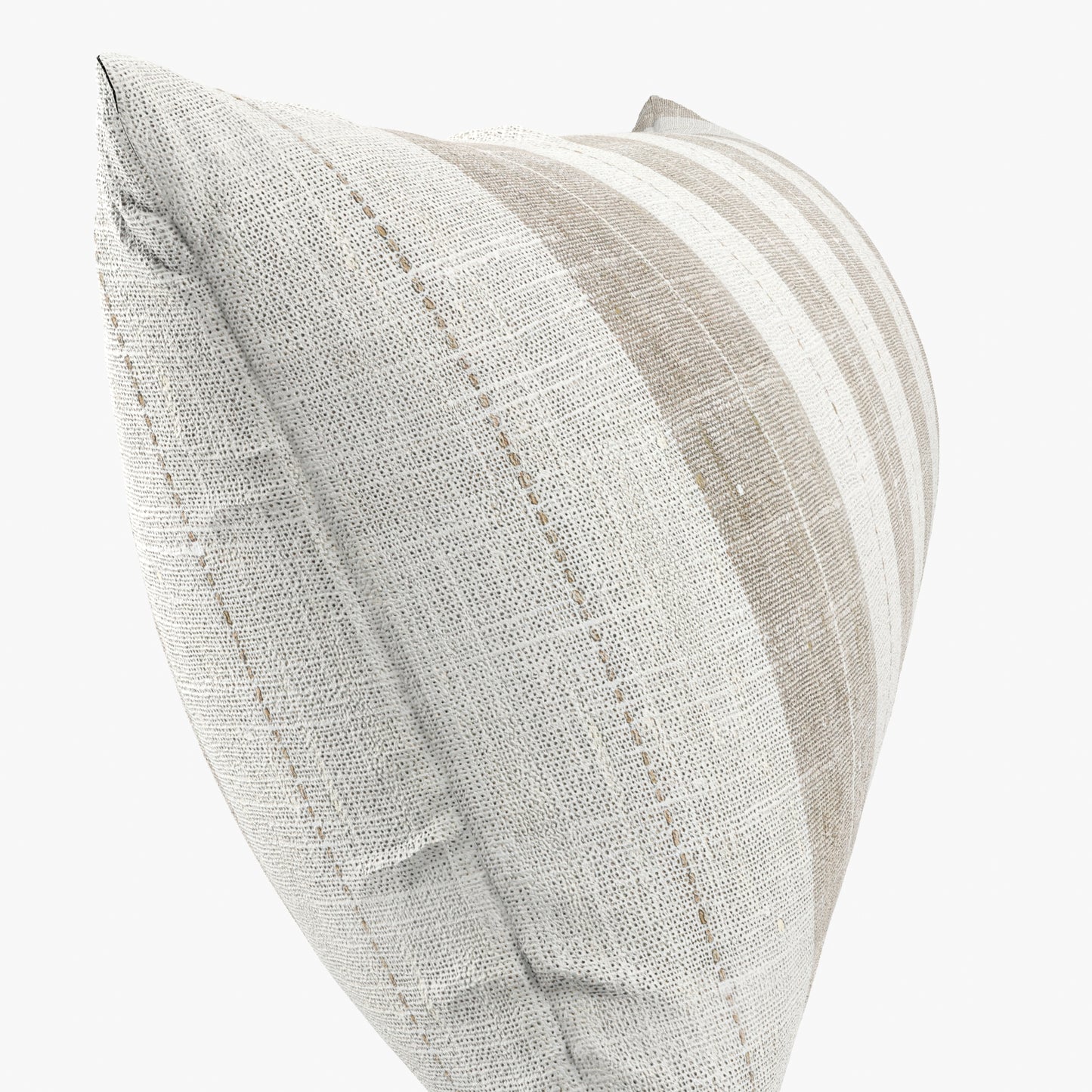 Lumbar Pillow in French Laundry Stripe - Champagne