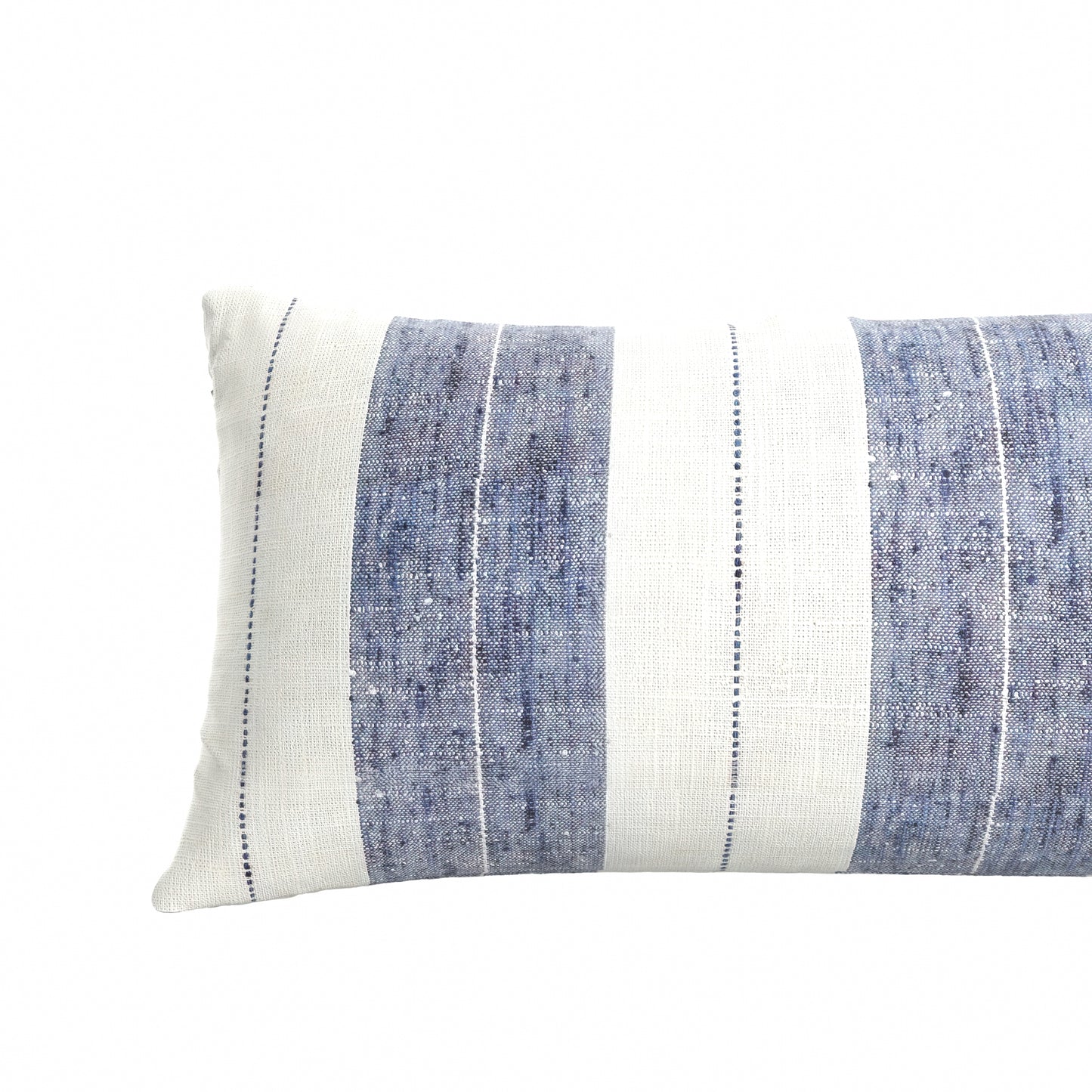 Lumbar Pillow in French Laundry Stripe - Navy