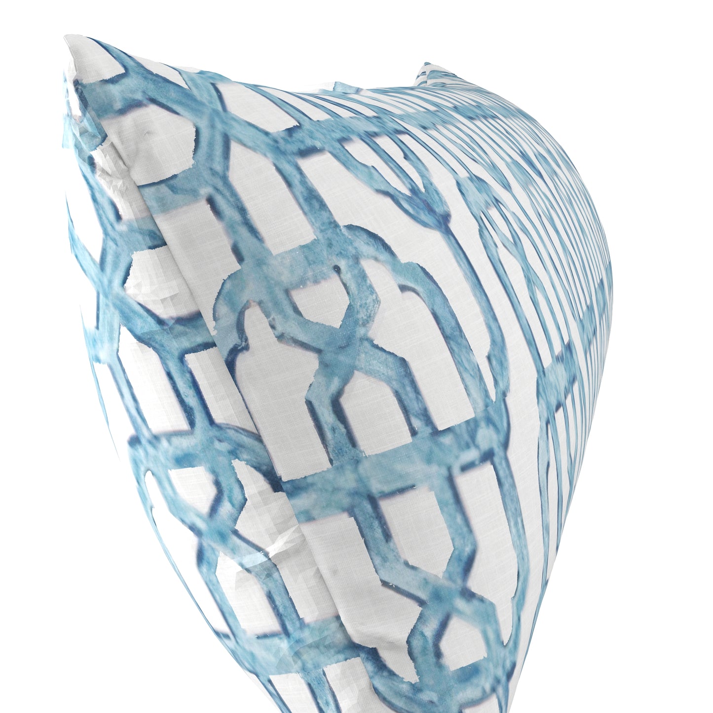 Large Lumbar Pillow in Trellis Like It Is - Waves