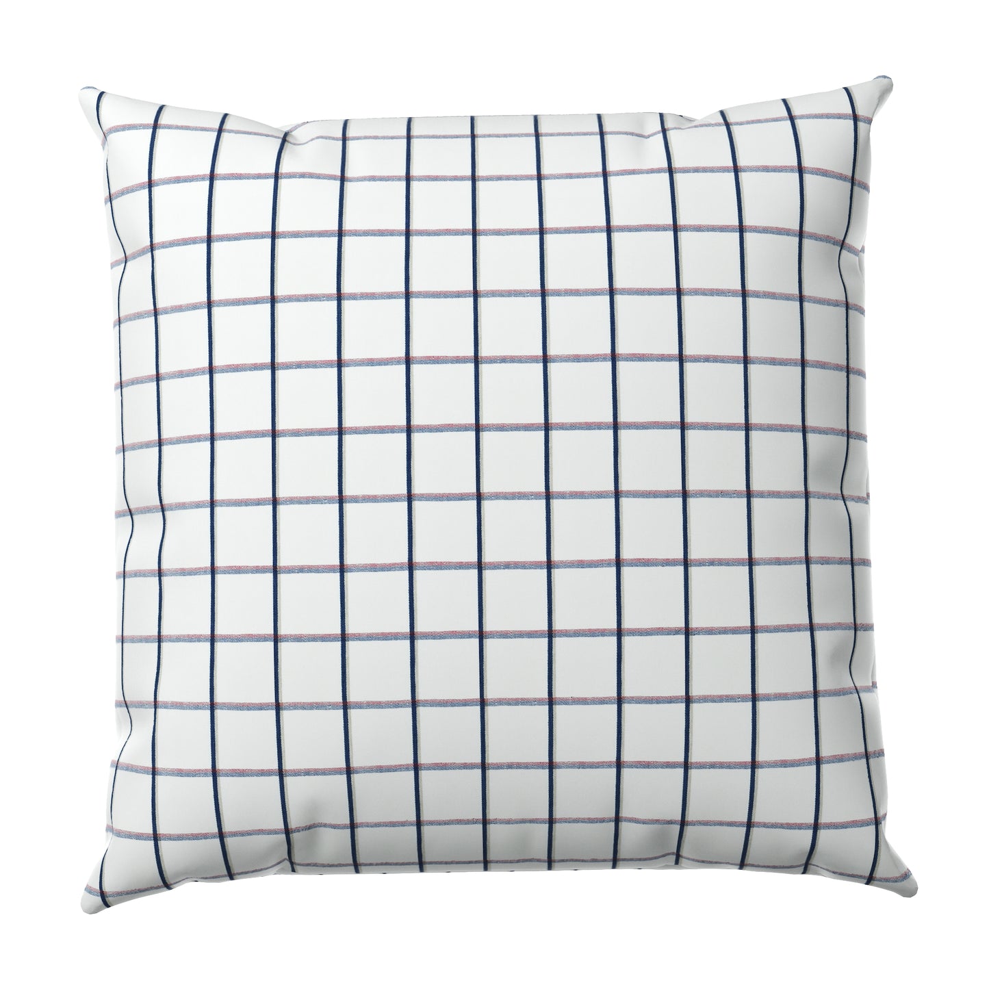 Throw Pillow in Check With Me - White
