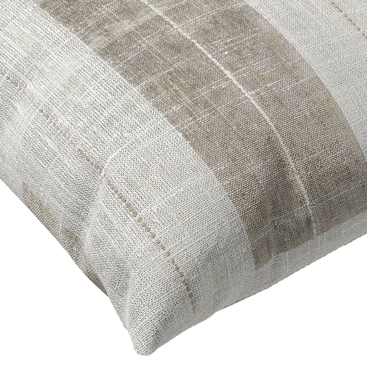 Throw Pillow in French Laundry Stripe - Champagne