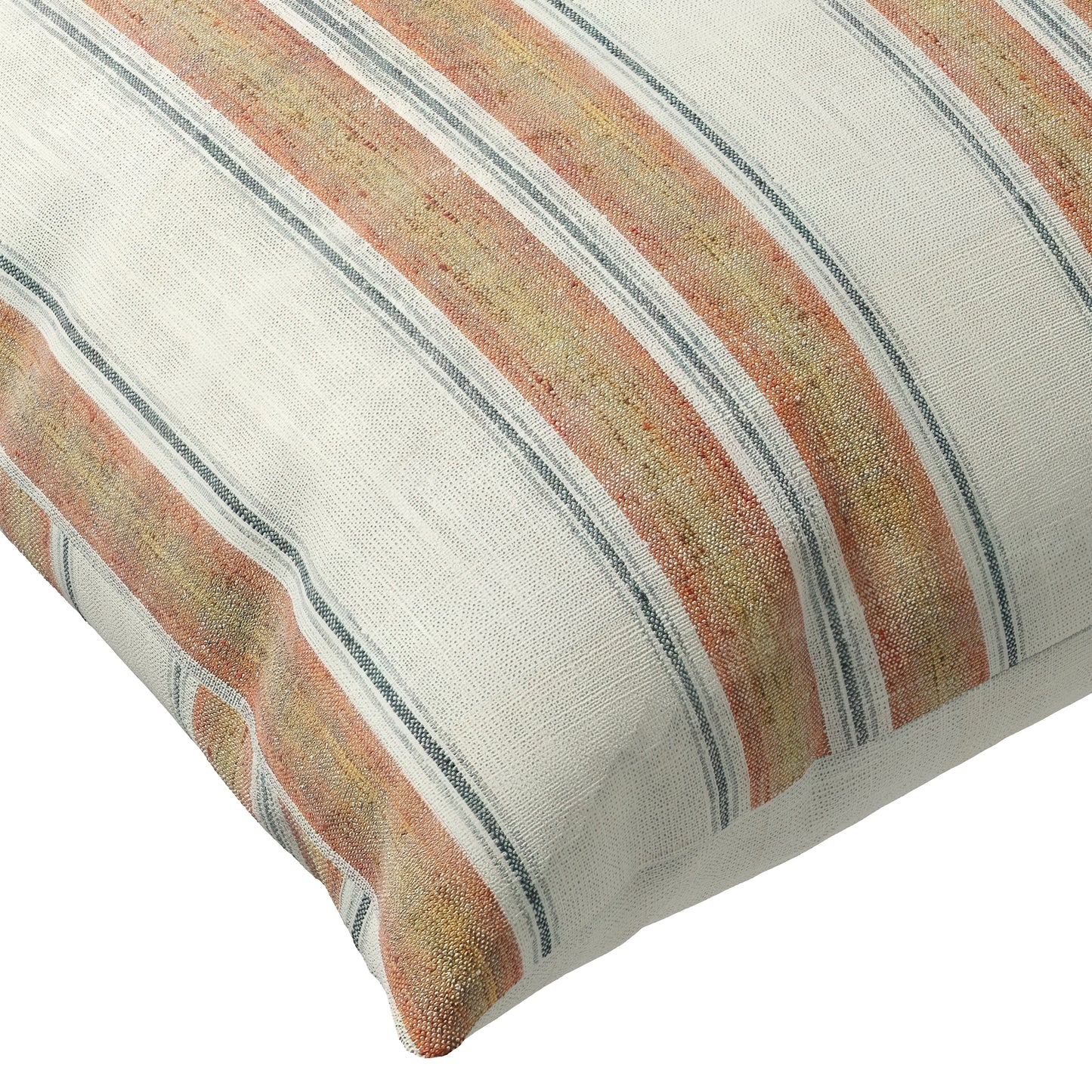 Throw Pillow in French Laundry Stripe - Apricot