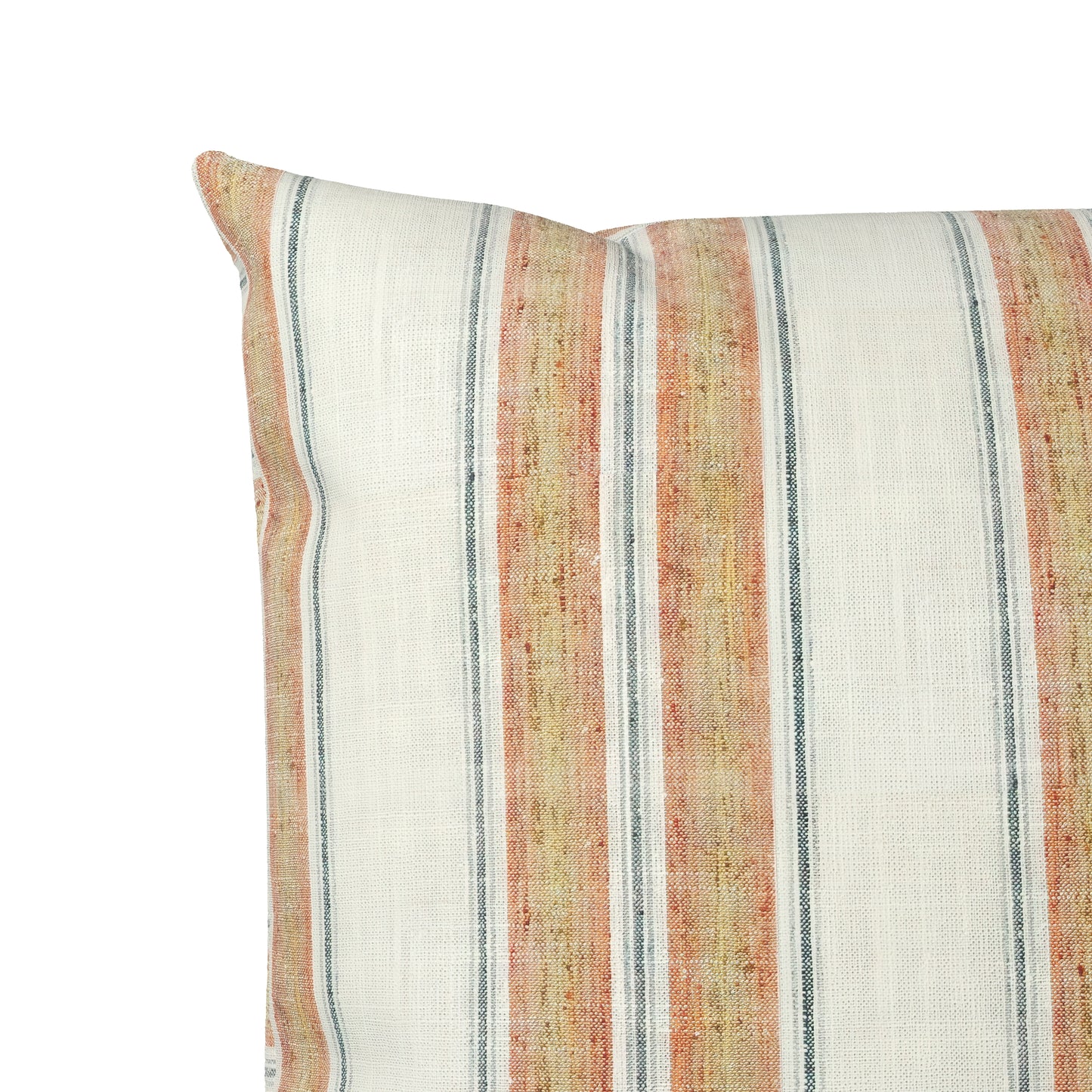 Throw Pillow in French Laundry Stripe - Apricot
