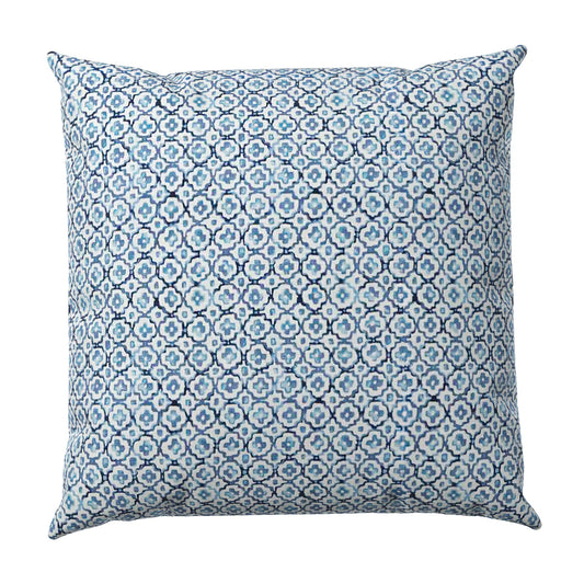 Euro Sham in Positive Print - Azure