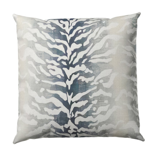 Throw Pillow in Tiger - Blue