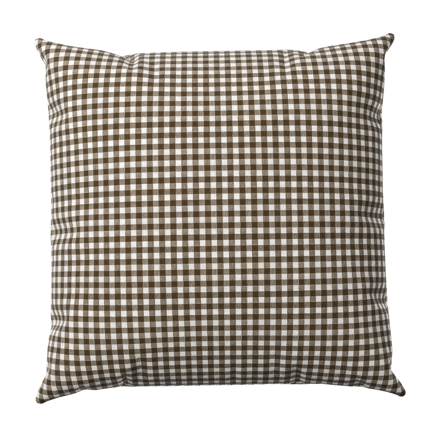 Throw Pillow in Gingham - Chestnut