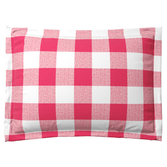 Pillow Sham in Buffalo Check - Flamingo