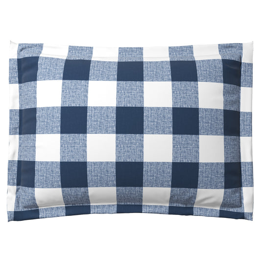 Pillow Sham in Buffalo Check - Navy