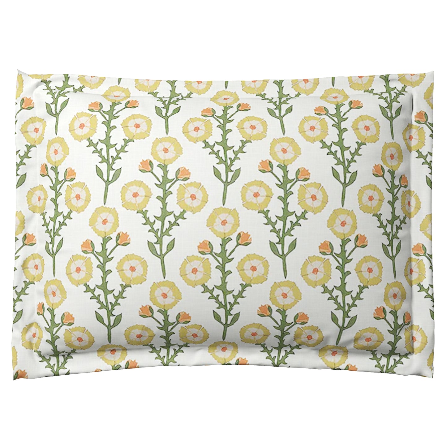 Pillow Sham in Cottage Flowers - Sunbeam