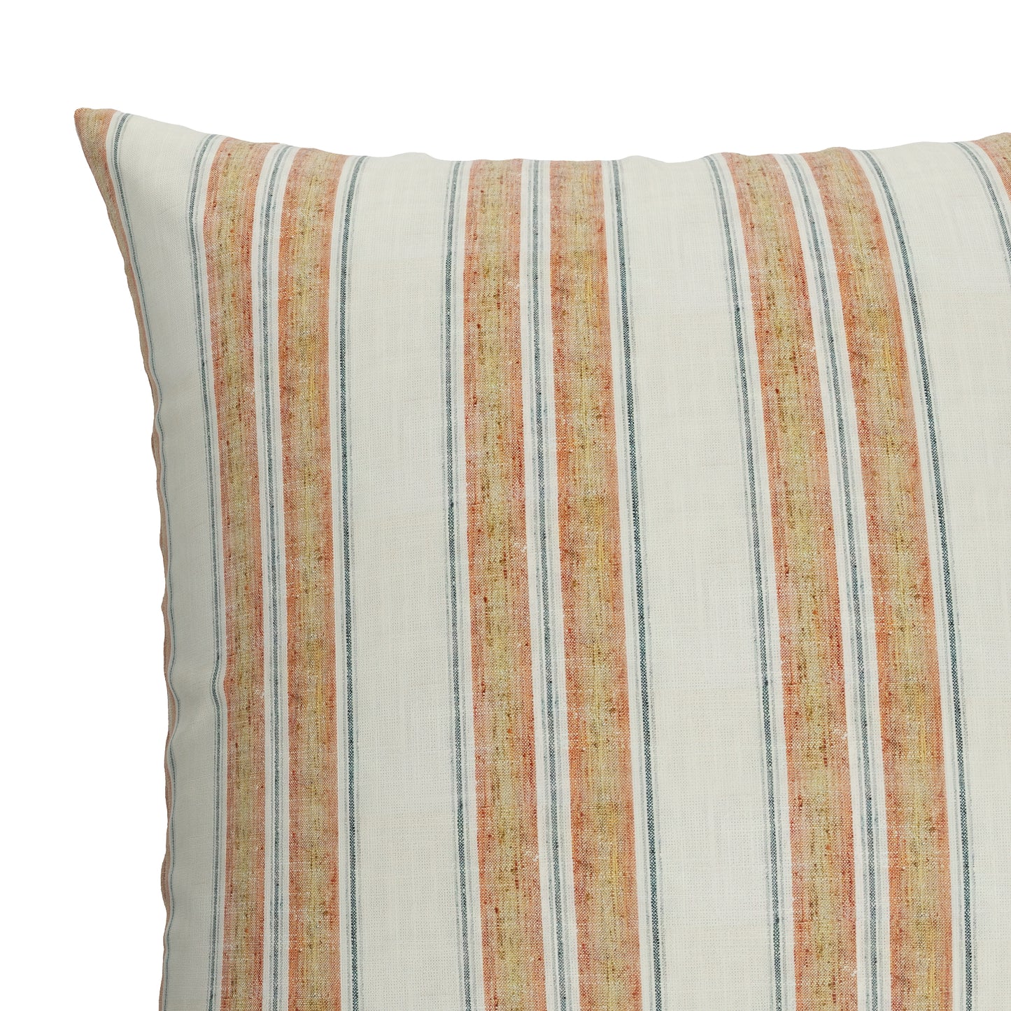 Simple Floor Pillow in French Laundry Stripe - Apricot