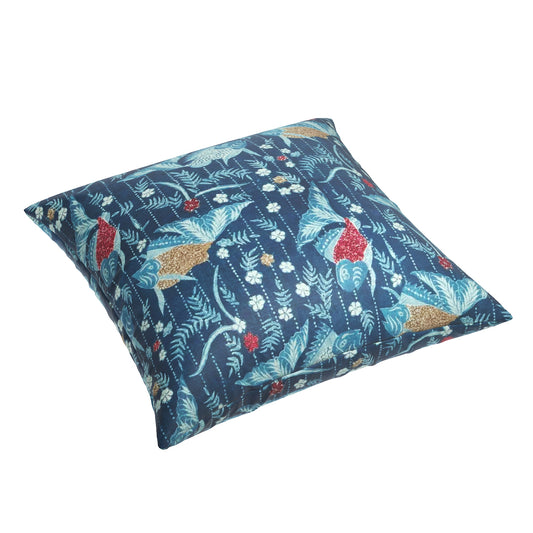 Simple Floor Pillow in Koi Pond - Blue