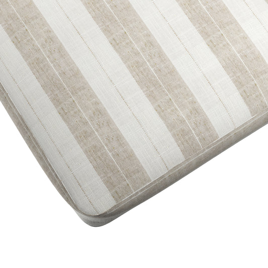 Box Floor Pillow in French Laundry Stripe - Champagne