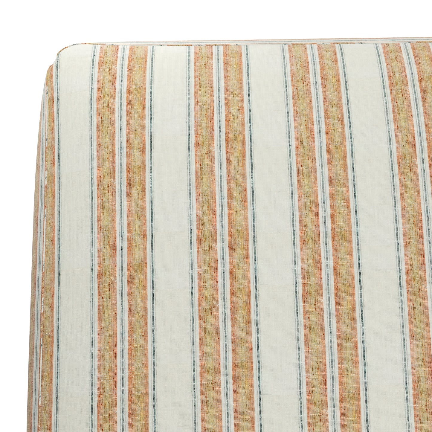 Box Floor Pillow in French Laundry Stripe - Apricot
