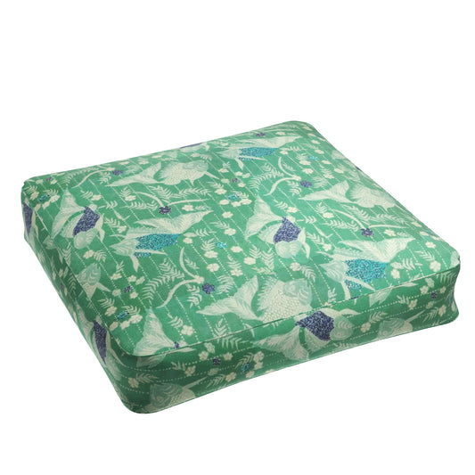 Box Floor Pillow in Koi Pond - Green
