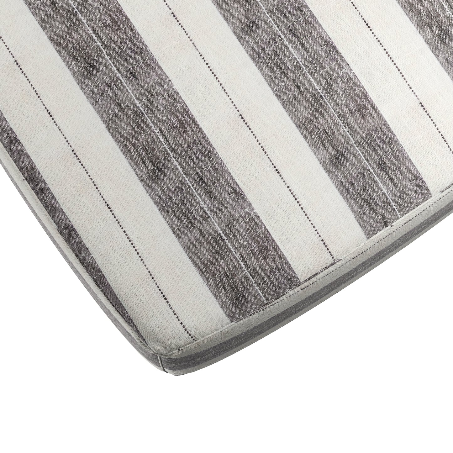 Square Pouf in French Laundry Stripe - Midnights